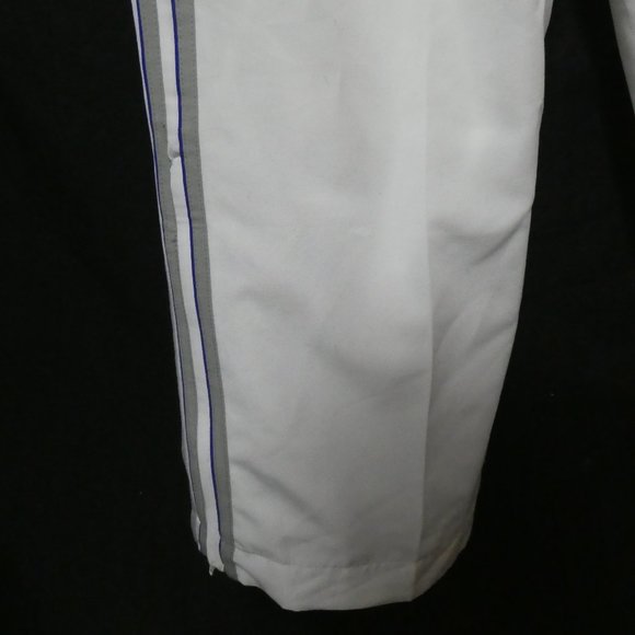 ADIDAS | 2XL | White Exercise Pants With Pockets and Grey and Blue Stripes | GUC - Picture 12 of 15